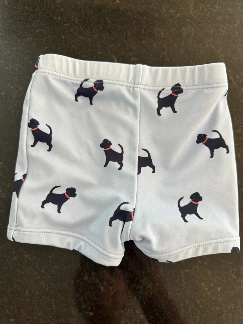 Janie and Jack 6-12mth Swim & Rash-guard Set Baby Blue w/Black Puppy Print NEW